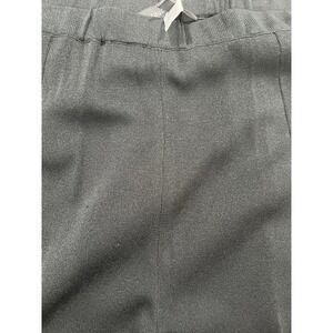Ming Wang Womens Black Knit Straight Leg Dress Pants Elastic Waist Career Pocket